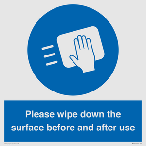 Please wipe down the surface before and after use